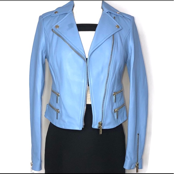 MICHAEL KORS LEATHER MOTO JACKET - Picture 5 of 7